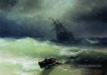 la tempête 1886 1 Romantique Ivan Aivazovsky russe Peinture à l'huile